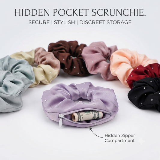 3 PCS Everyday Ribbed Hidden Pocket Scrunchie