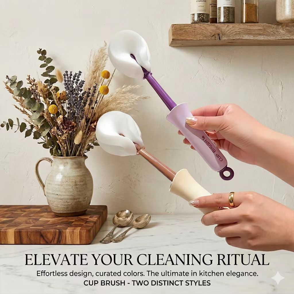 Premium 2-in-1 Self Squeeze Bottle Brush & Straw Set
