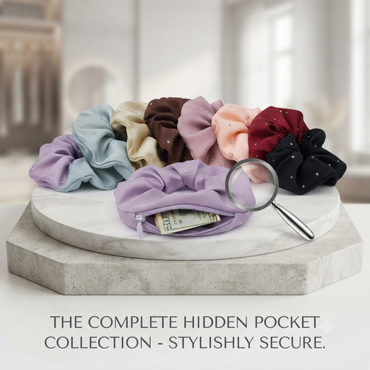 3 PCS Everyday Ribbed Hidden Pocket Scrunchie