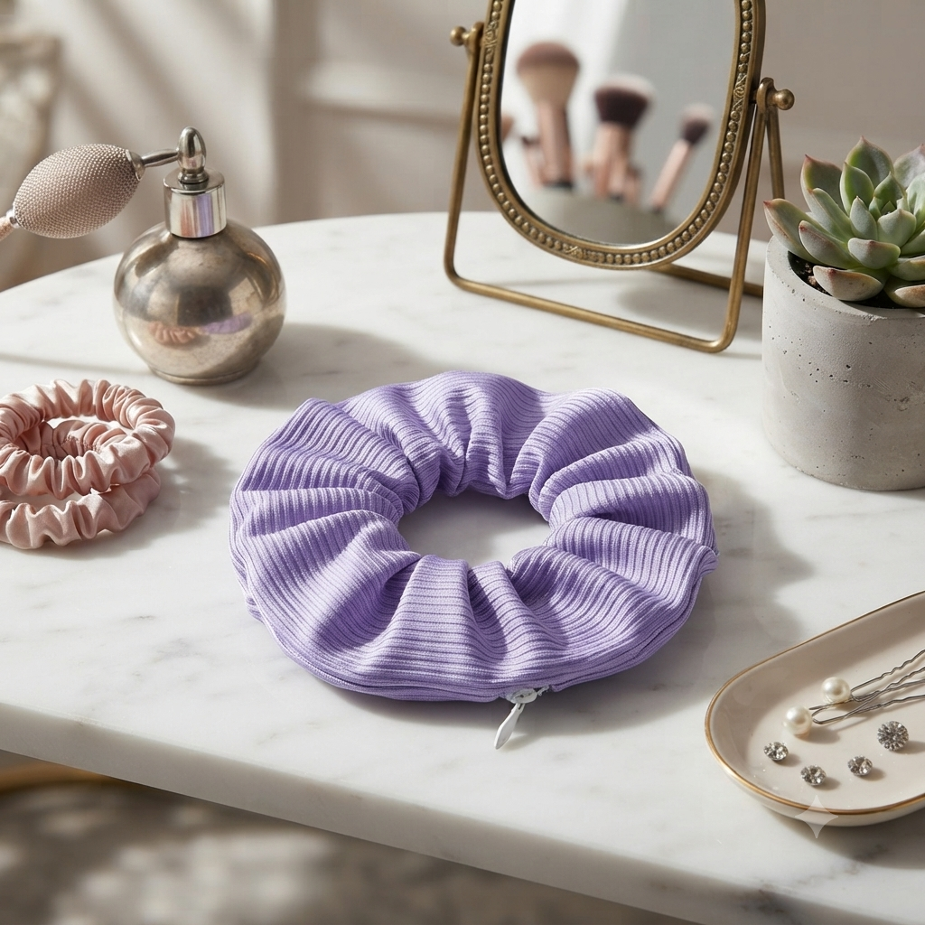 3 PCS Everyday Ribbed Hidden Pocket Scrunchie